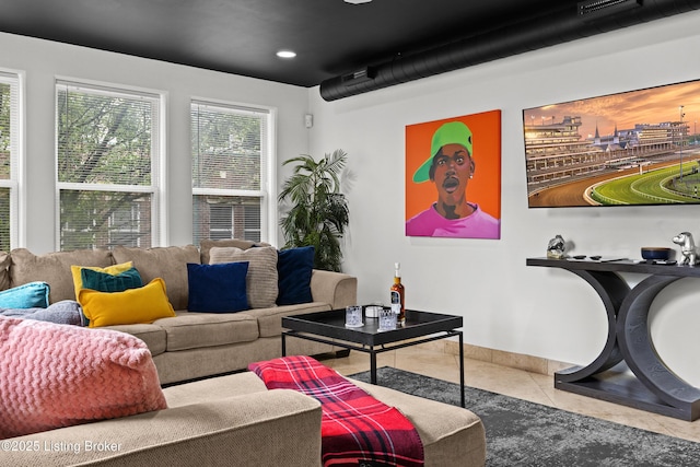 953 Baxter Ave Unit 101, Louisville, KY 40204 - living area with tile patterned flooring and recessed lighting