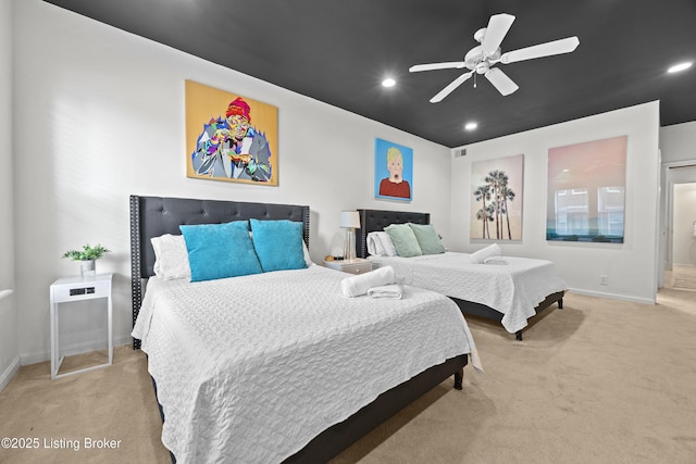 953 Baxter Ave Unit 101, Louisville, KY 40204 - carpeted bedroom with recessed lighting and ceiling fan
