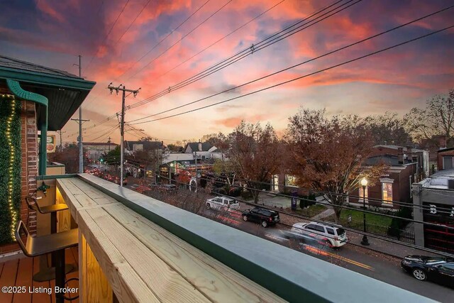 953 Baxter Ave Unit 101, Louisville, KY 40204 - view of balcony at dusk