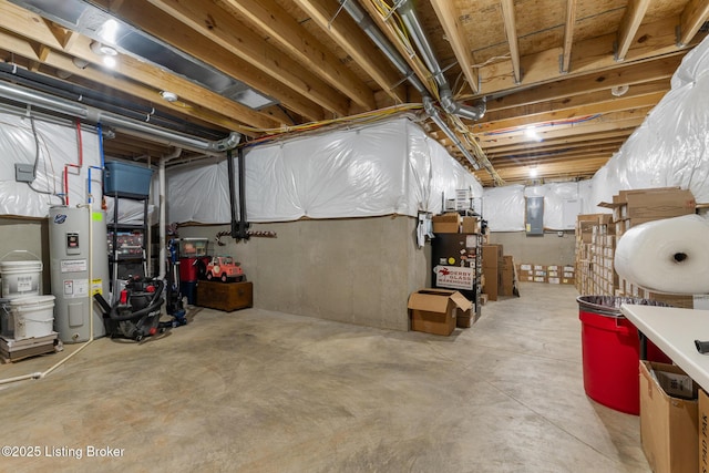 6113 St Bernadette Ave, Prospect, KY 40059 - unfinished below grade area featuring electric water heater