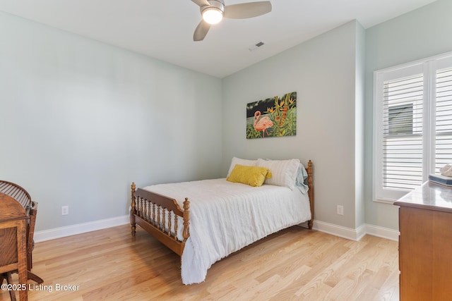 6113 St Bernadette Ave, Prospect, KY 40059 - bedroom featuring light wood-style flooring and a ceiling fan