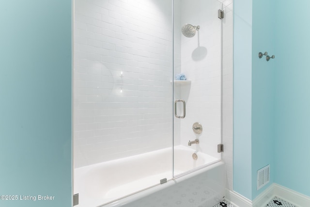6113 St Bernadette Ave, Prospect, KY 40059 - bathroom featuring combined bath / shower with glass door and baseboards