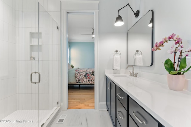 6113 St Bernadette Ave, Prospect, KY 40059 - ensuite bathroom featuring vanity and a shower stall