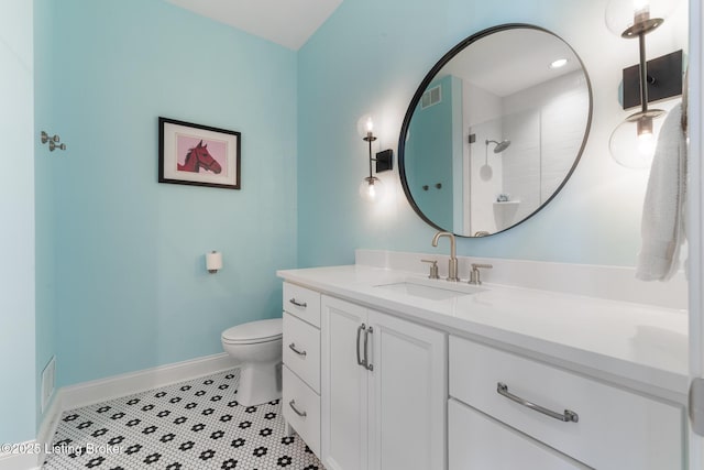 6113 St Bernadette Ave, Prospect, KY 40059 - bathroom featuring vanity and a shower