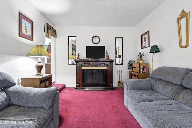 11003 Thunder Dr, Louisville, KY 40272 - living room featuring carpet floors and a glass covered fireplace