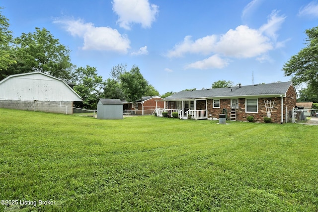 11003 Thunder Dr, Louisville, KY 40272 - fenced backyard featuring a shed and a sunroom