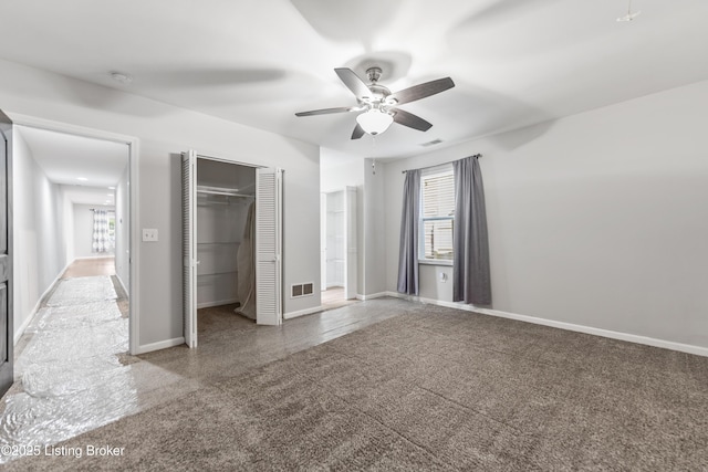 930 York St, Newport, KY 41071 - unfurnished bedroom with a closet, ceiling fan, and carpet floors