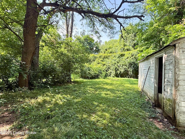 3809 Algonquin Pkwy, Louisville, KY 40211 - view of green lawn with an outdoor structure