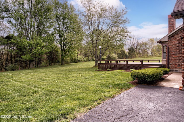 4401 Greenhaven Ln, Goshen, KY 40026 - view of grassy yard with a deck