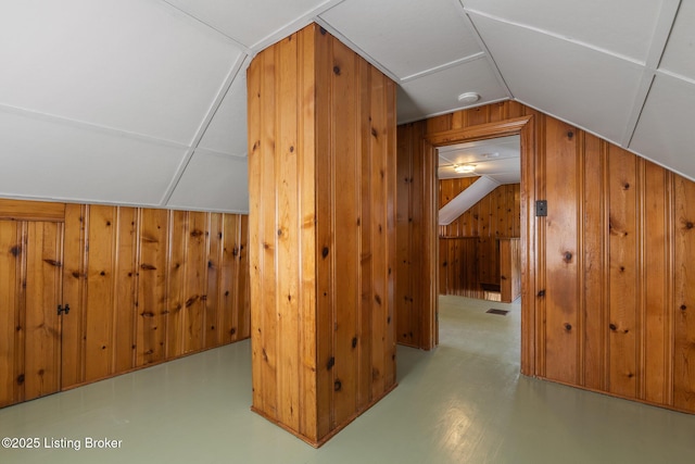 1005 Rosemary Dr, Louisville, KY 40213 - bonus room featuring wood walls and vaulted ceiling
