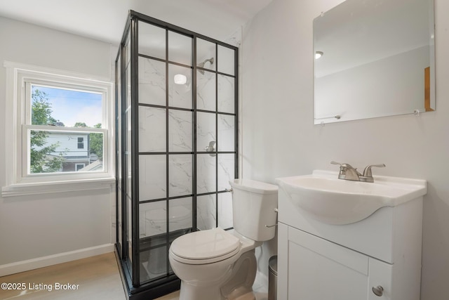 1005 Rosemary Dr, Louisville, KY 40213 - bathroom featuring vanity, a shower stall, and wood finished floors