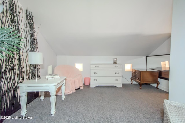 129 E Park Pl, Jeffersonville, IN 47130 - carpeted bedroom featuring lofted ceiling