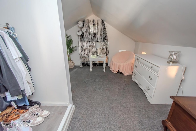 129 E Park Pl, Jeffersonville, IN 47130 - spacious closet featuring vaulted ceiling and carpet