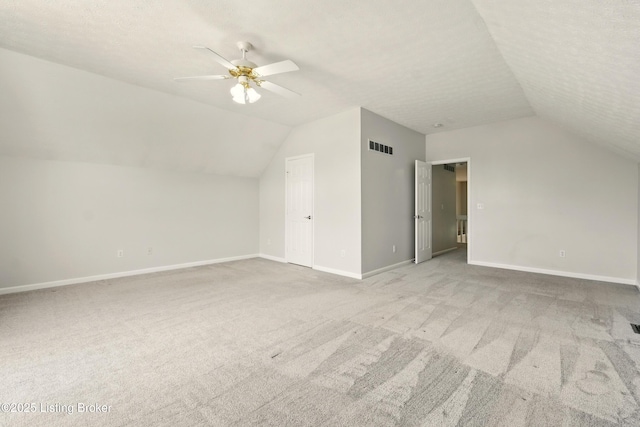 11411 Catalpa View Ct, Louisville, KY 40299 - additional living space featuring lofted ceiling, a ceiling fan, and carpet flooring