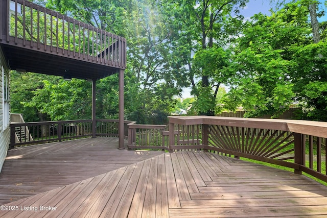 11411 Catalpa View Ct, Louisville, KY 40299 - deck with view of wooded area