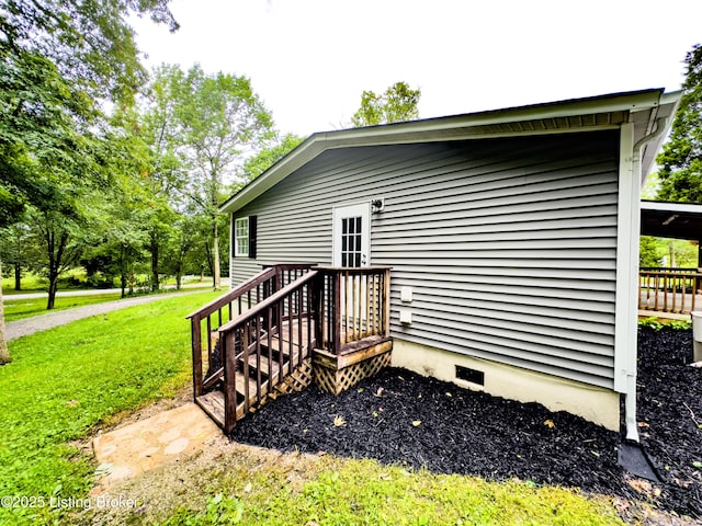 77 Old Ky 259th Rd, Mcdaniels, KY 40152 - view of home's exterior featuring a yard and crawl space