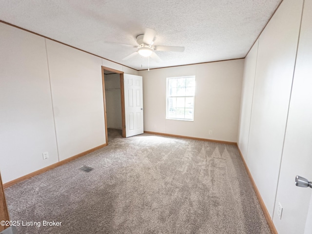77 Old Ky 259th Rd, Mcdaniels, KY 40152 - unfurnished bedroom with carpet flooring, a textured ceiling, and ceiling fan