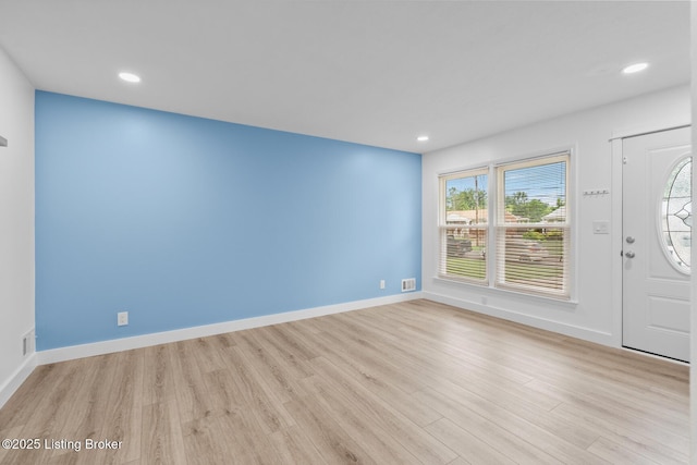 4900 Glenna Way, Louisville, KY 40219 - entrance foyer with light wood finished floors, healthy amount of natural light, and recessed lighting
