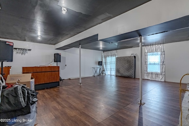 8641 Warbler Br Way, Louisville, KY 40229 - basement with wood finished floors