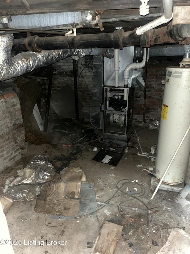 117 N 34th St, Louisville, KY 40212 - utility room with gas water heater and heating unit