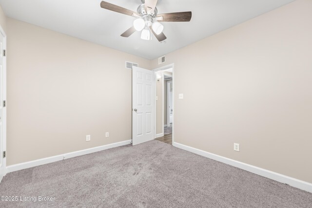 751 N Hite Ave Unit 2, Louisville, KY 40206 - carpeted spare room with baseboards and a ceiling fan