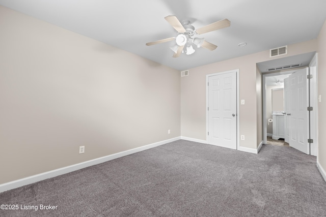 751 N Hite Ave Unit 2, Louisville, KY 40206 - unfurnished bedroom featuring carpet flooring and a ceiling fan