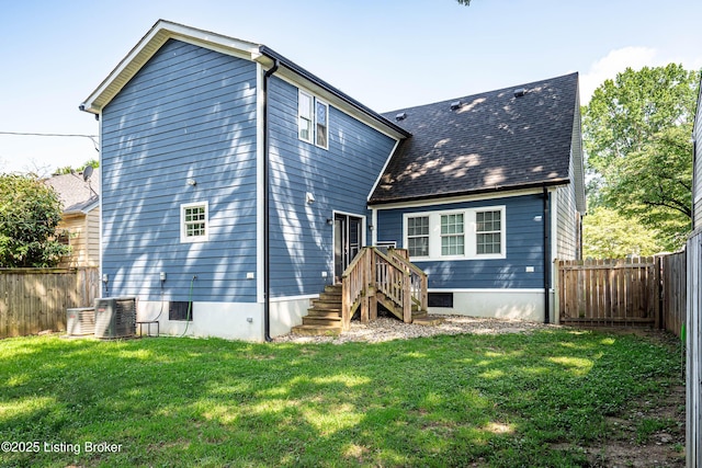4022 Hycliffe Ave, Louisville, KY 40207 - rear view of house with a fenced backyard