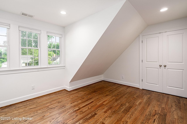 4022 Hycliffe Ave, Louisville, KY 40207 - bonus room with wood finished floors, recessed lighting, and vaulted ceiling