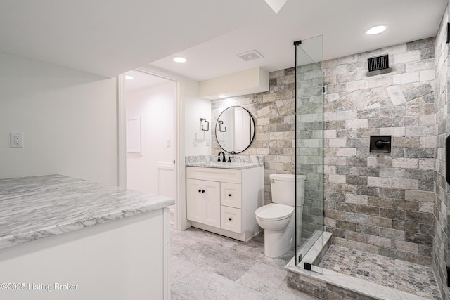 4022 Hycliffe Ave, Louisville, KY 40207 - full bath with vanity, walk in shower, and recessed lighting