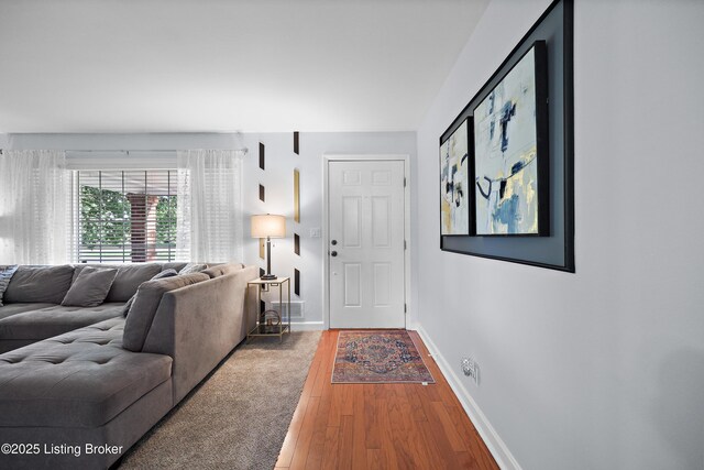 2301 Farnsley Rd, Louisville, KY 40216 - living area featuring wood finished floors and baseboards