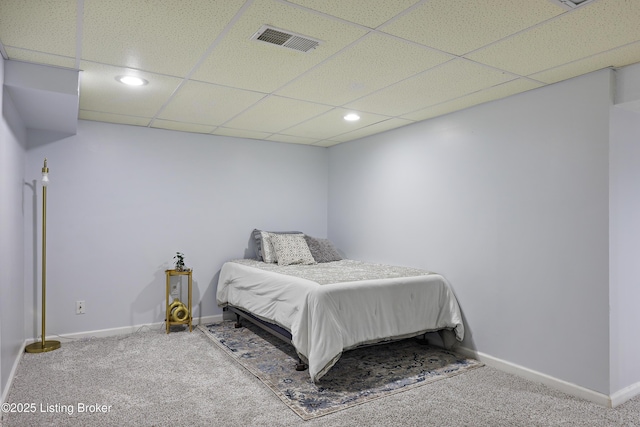 2301 Farnsley Rd, Louisville, KY 40216 - bedroom with carpet, recessed lighting, and a drop ceiling