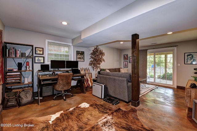 6011 Windsong Ct, Louisville, KY 40207 - office space with finished concrete floors and recessed lighting