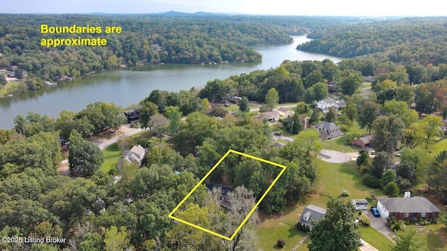 933 Lakeshore Pkwy, Brandenburg, KY 40108 - view of property location with a nearby body of water and property boundaries highlighted