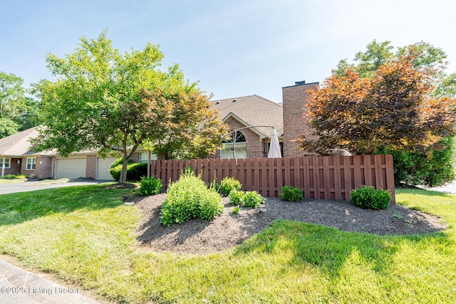 4101 Adelaide Ct, Louisville, KY 40241 - view of front of property with brick siding, driveway, a garage, a chimney, and a shingled roof