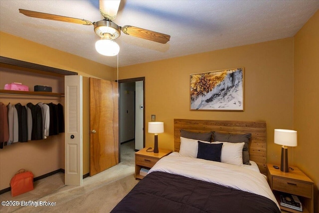 5709 Midnight Ln, Louisville, KY 40229 - bedroom with carpet, a closet, and ceiling fan