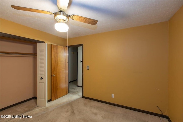 5709 Midnight Ln, Louisville, KY 40229 - unfurnished bedroom with light carpet, a closet, and ceiling fan