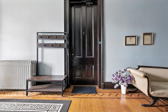 1080 Baxter Ave Unit 2, Louisville, KY 40204 - foyer entrance with radiator heating unit and wood finished floors