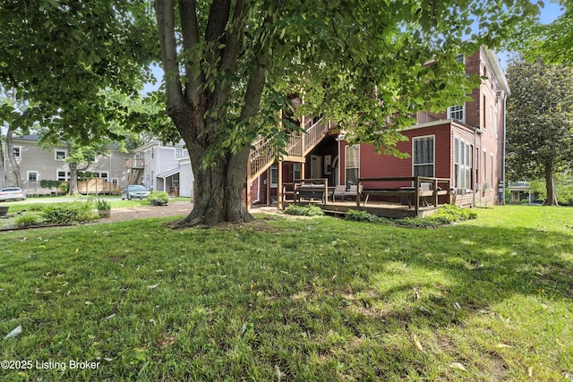 1080 Baxter Ave Unit 2, Louisville, KY 40204 - view of green lawn with a wooden deck