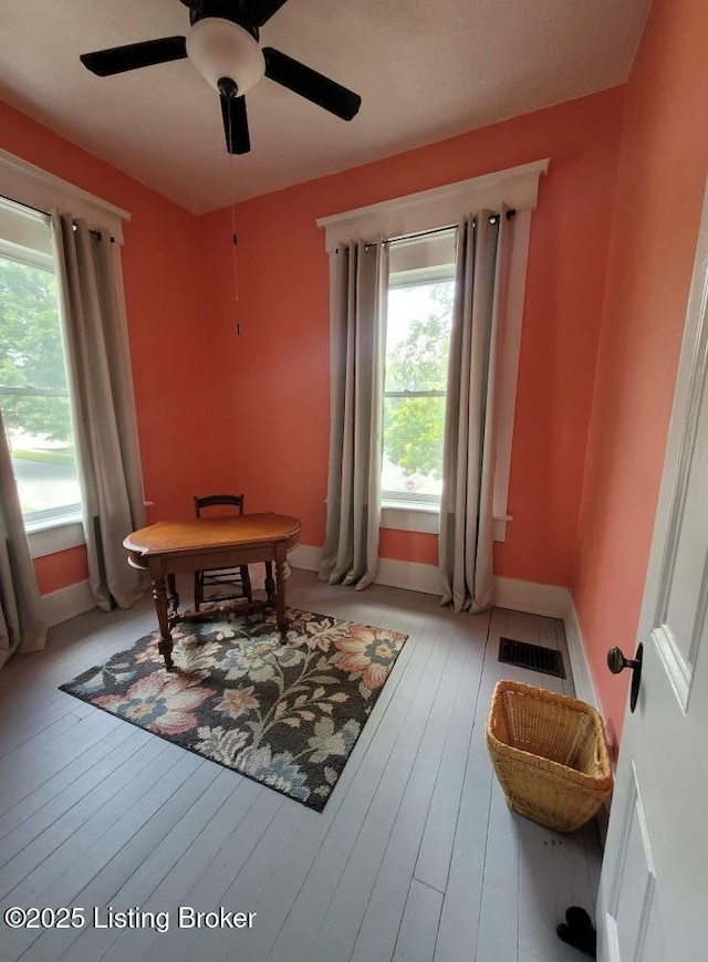 216 6th St, Carrollton, KY 41008 - dining room with hardwood / wood-style floors and ceiling fan