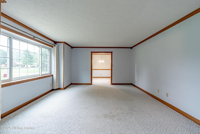 520 Ponder Dr, Shelbyville, KY 40065 - carpeted empty room featuring ornamental molding and a textured ceiling