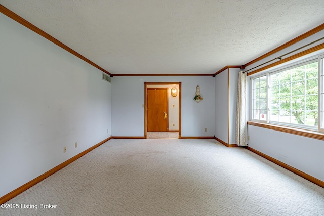 520 Ponder Dr, Shelbyville, KY 40065 - unfurnished room with crown molding, light colored carpet, and a textured ceiling