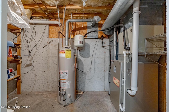 520 Ponder Dr, Shelbyville, KY 40065 - utility room with gas water heater and heating unit
