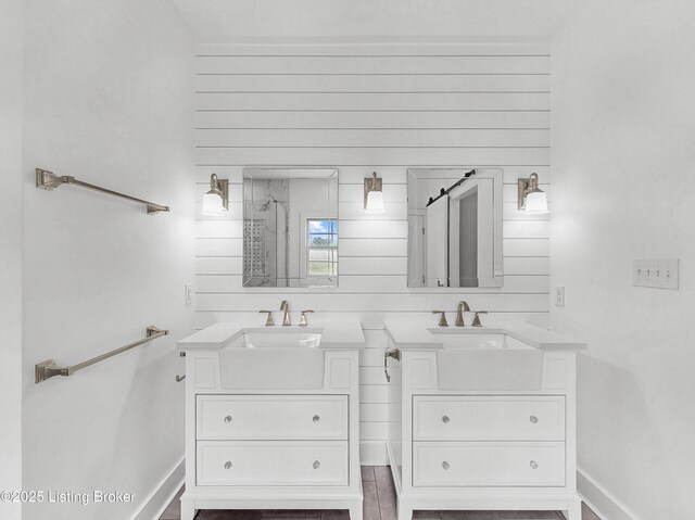 120 Lakelynn Ln, Shelbyville, KY 40065 - bathroom featuring two vanities and a shower