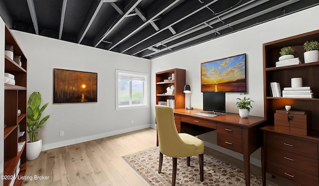 120 Lakelynn Ln, Shelbyville, KY 40065 - office with baseboards and light wood finished floors