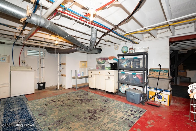 2309 Payne St, Louisville, KY 40206 - unfinished basement with independent washer and dryer