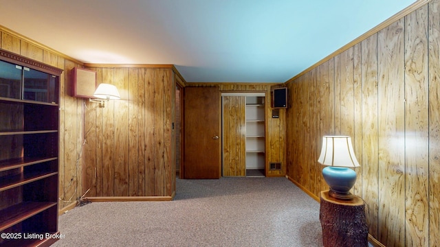 1810 Bainbridge Row Dr, Louisville, KY 40207 - unfurnished room with wood walls and carpet