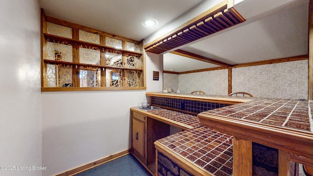 1810 Bainbridge Row Dr, Louisville, KY 40207 - indoor wet bar with baseboards and carpet