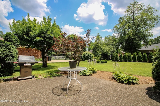 1810 Bainbridge Row Dr, Louisville, KY 40207 - view of grassy yard with a patio area