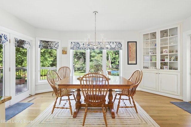 1375 Waxwing Pl, Louisville, KY 40223 - dining area featuring a chandelier and light wood finished floors