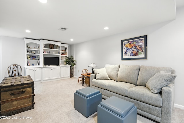 1375 Waxwing Pl, Louisville, KY 40223 - living area with light colored carpet and recessed lighting